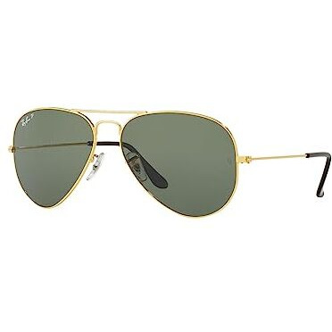 Ray-Ban Men Polarized Green Lens Pilot Sunglasses - 0Rb3025I001/5862
