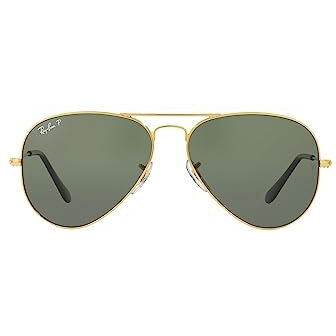 Ray-Ban Men Polarized Green Lens Pilot Sunglasses - 0Rb3025I001/5862