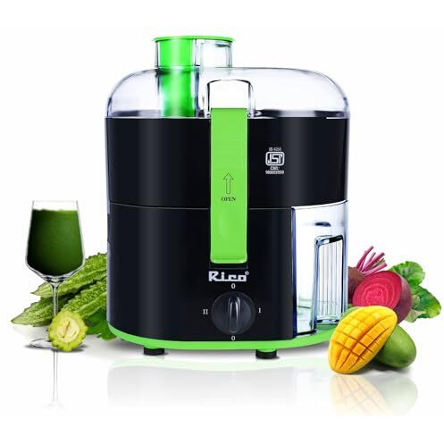 Rico 350 Watts Isi Marked & Fully Automatic Electric Juicer | Portable Juicer, Compact Design, Slow Juicing Process To Extract Maximum Juice From Fruits & Vegetables