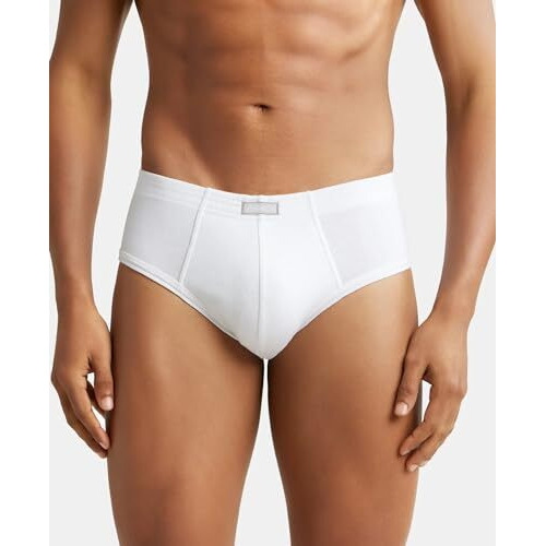 Jockey Men's Cotton Brief (Pack Of 2) (8901326026212_1009-0210-White White L)