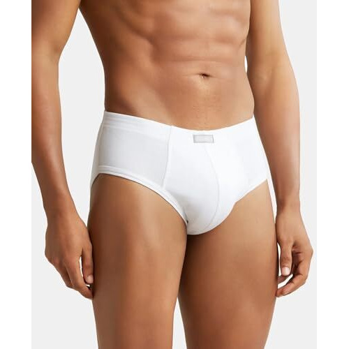 Jockey Men's Cotton Brief (Pack Of 2) (8901326026212_1009-0210-White White L)