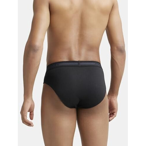 Jockey Men's Cotton Briefs (Pack Of 1) (1010-0105-Black_Black_Large_Black_L)