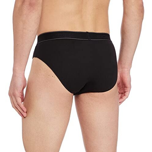 Jockey Men's Super Combed Cotton Briefs With Ultrasoft And Durable Waistband & Stayfresh Treatment With Antimicrobial Properties To Help You Stay Fresh Throughout The Day (Pack Of 2) 1010_Black_Xl