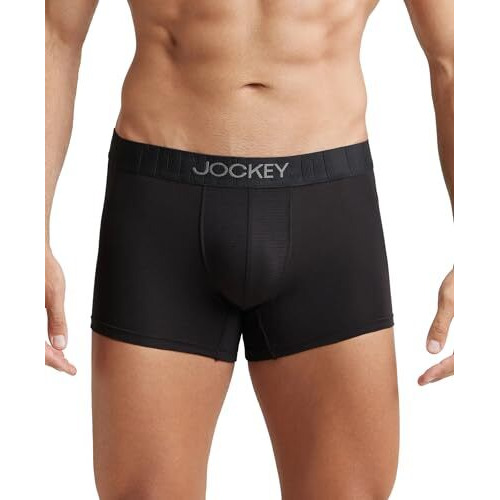 Jockey Men's Cotton Trunks (Pack Of 1) (Ic32-105_Black_Large_Black_L)