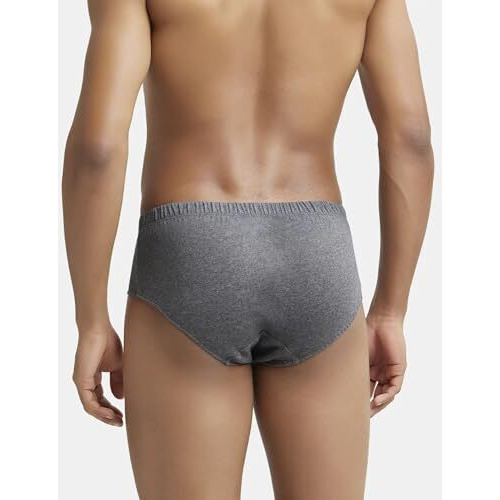 Jockey Men's Cotton Pocot Brief (Pack Of 1) (8035_Charcoal Melange_Charcoal Melange_2Xl)