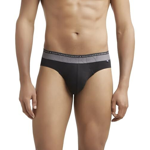 Jockey Men's Cotton Briefs (Pack Of 1) (Us59-0105-Black_Black_Medium_Black_M)