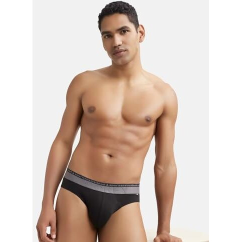 Jockey Men's Cotton Briefs (Pack Of 1) (Us59-0105-Black_Black_Medium_Black_M)