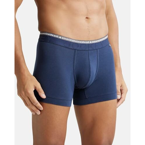 Jockey Men's Cotton Trunks (Pack Of 1) (Us60-0105-Navy_Medium_Navy_M)