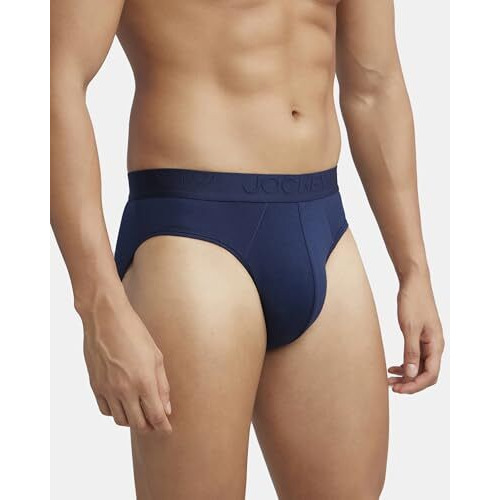 Jockey Men's Cotton Brief (Pack Of 1) (Ic24-0105-True Navy_Large_Grey, Navy_L)