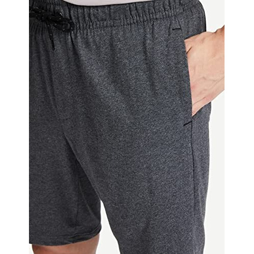 Jockey Men's Straight Fit Shorts (Am12_Charcoal Melange_Medium)