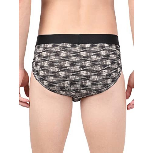 Jockey Ic29 Men's Tactel Microfiber Elastane Stretch Printed Brief With Moisture Move Treatment_String Base Printed_Xl