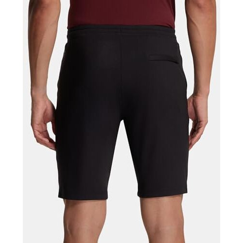 Jockey Men's Regular Fit Shorts (Sp19_Black_L)