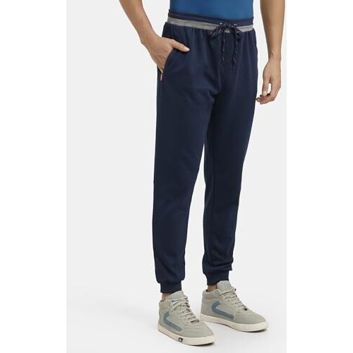 Jockey Men's Relaxed Fit Joggers (Am05_Navy_Large)