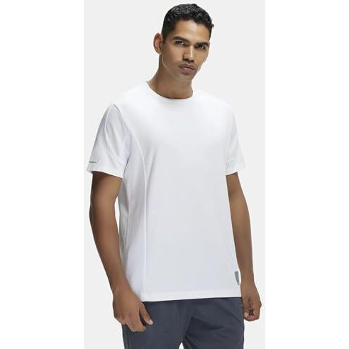 Jockey Men's Regular Fit Round Neck Raglan Sleeved T-Shirt With Breathable Mesh For Enhanced Cooling Mv01_White_Xl