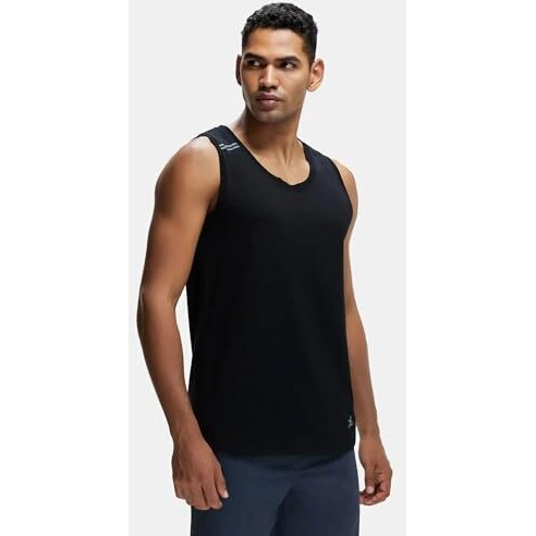 Jockey Men's Plain Regular Fit Vest (Mv06_Black_M)
