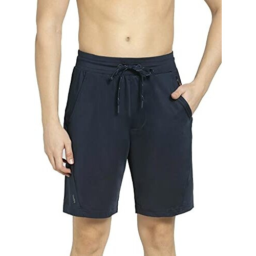 Jockey Men's Regular Fit Shorts (Mv10_Navy_Xl)