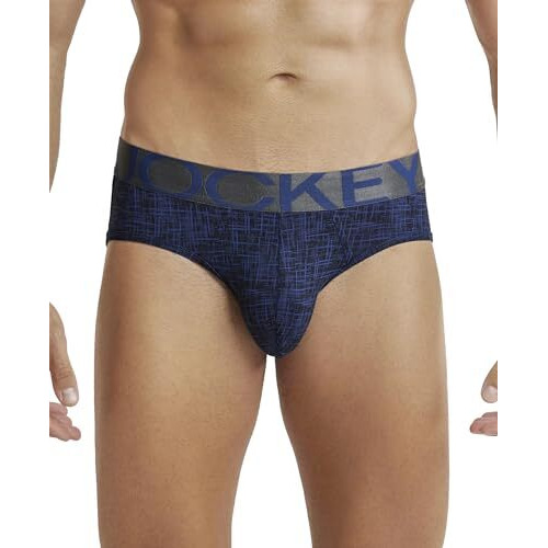 Jockey Men's Ultrasoft & Light Weight Tactel Nylon Printed Briefs Ic29_Rich Royal Blue_M