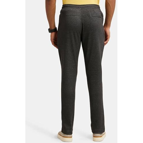 Jockey Im06 Men's Super Combed Cotton Rich Elastane Stretch Slim Fit Solid All Day Pants With Pockets_Black Xl