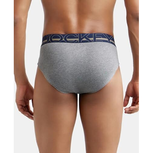 Jockey Men's Cotton Bold Brief (Pack Of 1) (Us14_Mid Grey Melange_Medium_Mid Grey Melange_M)