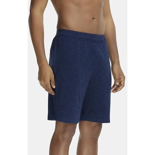 Jockey Men's Straight Fit Shorts With Side Zipper Pockets Mv23_Navy_L