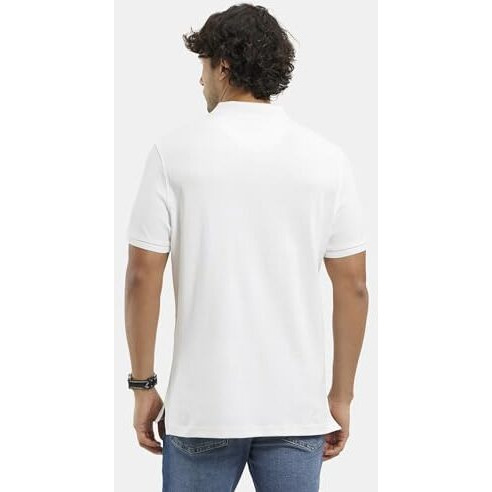 Jockey Men's Regular Fit Half Sleeved Polo T-Shirt With Chest Pocket 3913_White_L
