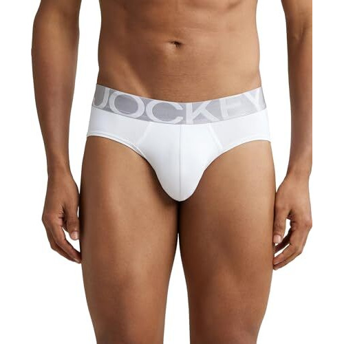 Jockey Men's Ultrasoft & Light Weight Tactel Nylon Briefs Ic27_White_M