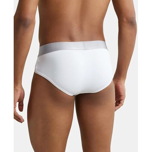 Jockey Men's Ultrasoft & Light Weight Tactel Nylon Briefs Ic27_White_M