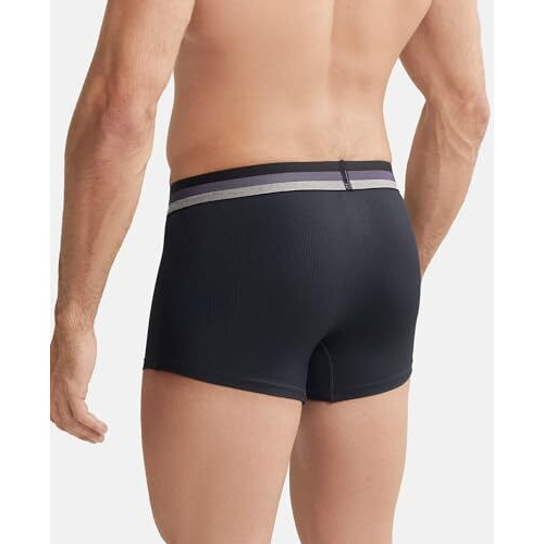 Jockey Men's Polyamide Solid Trunks (Pack Of 1) (Hg14_Black_M)