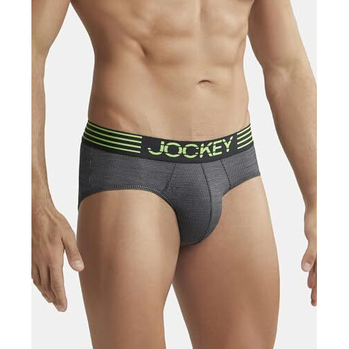 Jockey Men's Microfiber Breathable Mesh Nylon Briefs With Enhanced Cooling - Designed For Workouts & All Day Wear Mm04_Black_L