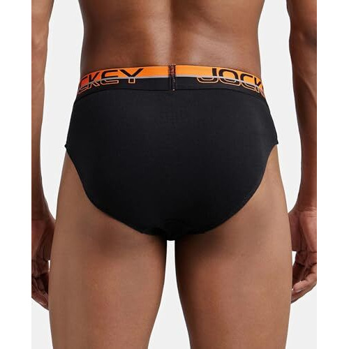Jockey Men's Cotton Briefs (Pack Of 1) (Fp02-Black Fashion Color-M_Black_M)
