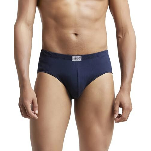 Jockey 8035 Men's Super Combed Cotton Solid Poco Brief With Ultrasoft Concealed Waistband_Deep Navy_Xl