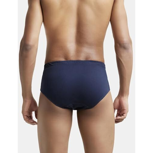 Jockey 8035 Men's Super Combed Cotton Solid Poco Brief With Ultrasoft Concealed Waistband_Deep Navy_Xl