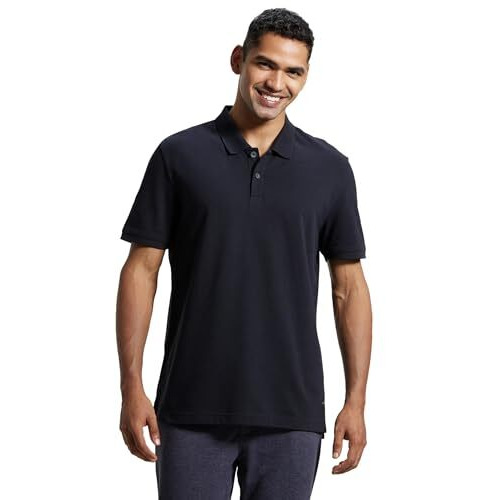 Jockey Men's Regular Fit Polo T-Shirt Am35_Black_L