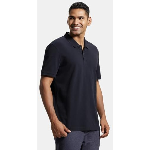 Jockey Men's Regular Fit Polo T-Shirt Am35_Black_L