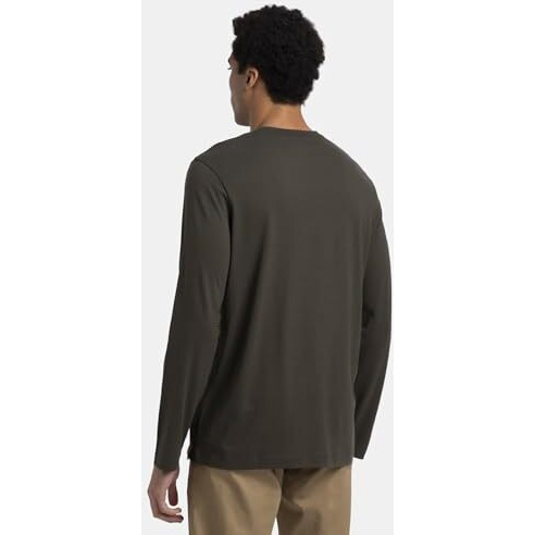 Jockey Men's Regular Fit Round Neck Premium & Soft Long Sleeved T-Shirt (Im22_Deep Olive M)