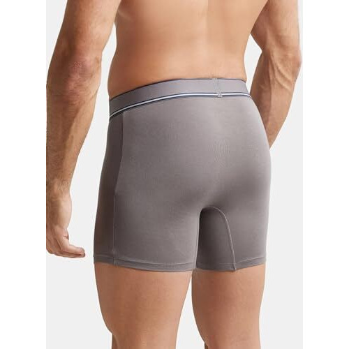 Jockey Men's Rayon Blend Regular Boxer Briefs (Pack Of 1) (Hg17_Gunmetal_L)