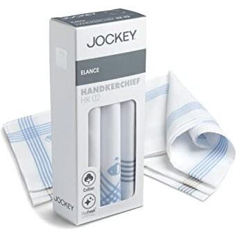 Jockey Cotton Men White Casual Style Handkerchief (Pack Of 3) Hk03_Assorted_Free Size