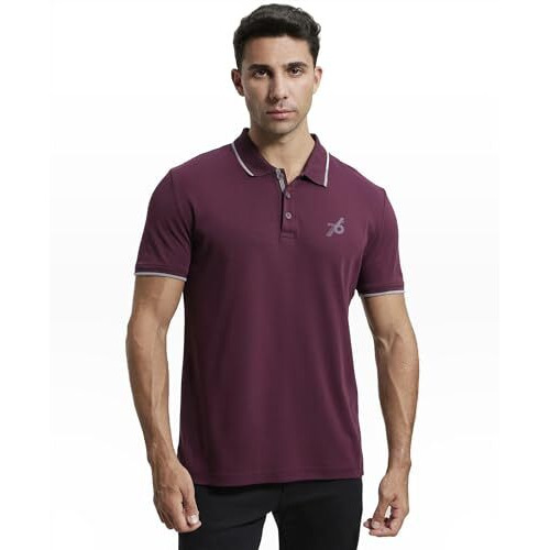 Jockey Men's Super Combed Cotton Rich Regular Fit Solid Sport Polo T-Shirt_Style_3911_Wine Tasting_Xl