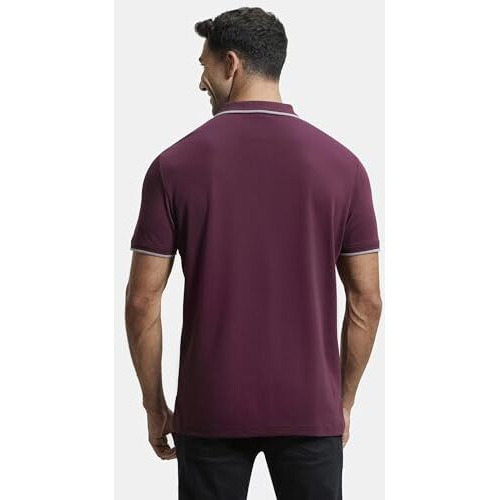 Jockey Men's Super Combed Cotton Rich Regular Fit Solid Sport Polo T-Shirt_Style_3911_Wine Tasting_Xl