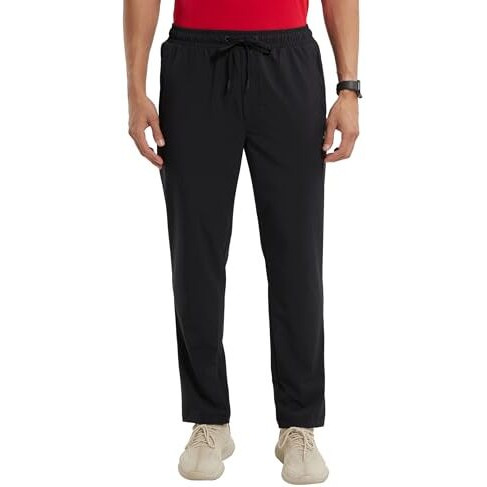 Jockey Men's Slim Fit Polyester Track Pant Mv25_Black_M