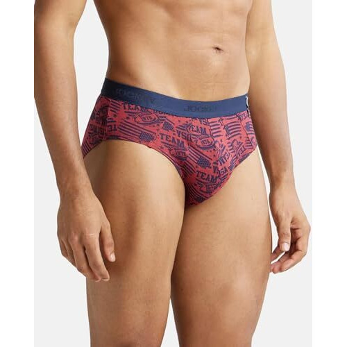 Jockey Men's Cotton Briefs (Pack Of 1) (Us52_Brick Red_M)