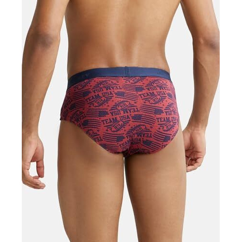 Jockey Men's Cotton Briefs (Pack Of 1) (Us52_Brick Red_M)