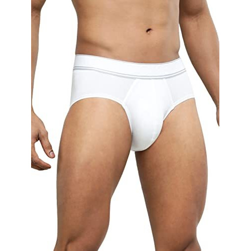 Jockey Hg15 Men's Tencel Micro Modal Elastane Stretch Solid Brief With Stay Fresh Properties_White_M