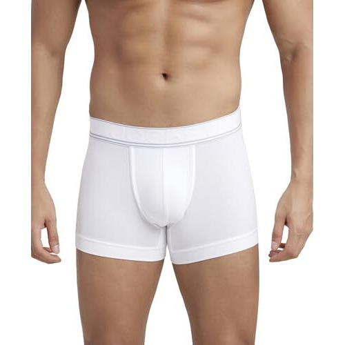 Jockey Hg16 Men's Tencel Micro Modal Elastane Stretch Solid Trunk With Natural Stay Fresh Properties_White_M