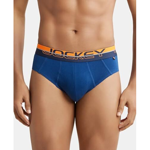 Jockey Fp01 Men's Super Combed Cotton Solid Brief With Ultrasoft Waistband_Asphalt_M