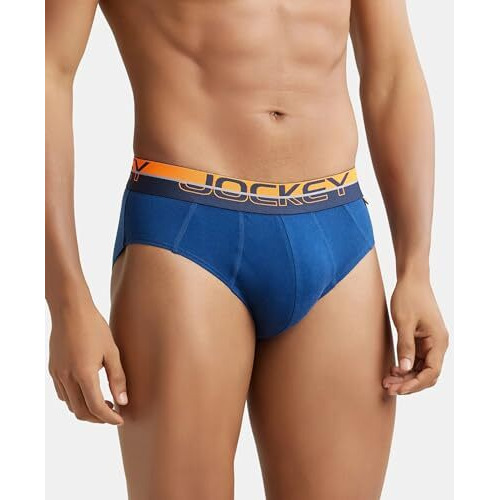Jockey Fp01 Men's Super Combed Cotton Solid Brief With Ultrasoft Waistband_Asphalt_M