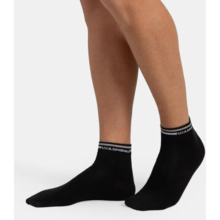 Jockey 7002 Men's Compact Cotton Stretch Ankle Length Socks With Stay Fresh Treatment (Pack Of 2)_Black_Free Size