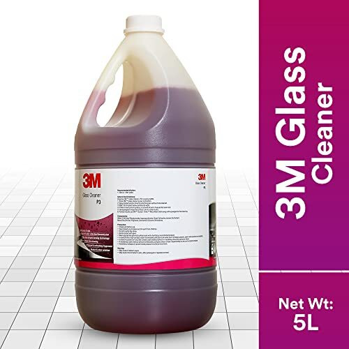 3M Professional P3 Glass Cleaner, Ammonia Free Glass Liquid Spray For Multi-Surface, Mirror, Windows & Commercial Use, Just Spray & Wipe, Remove Tough Stains With Streak-Free Shine, (5L, Pack Of 1)