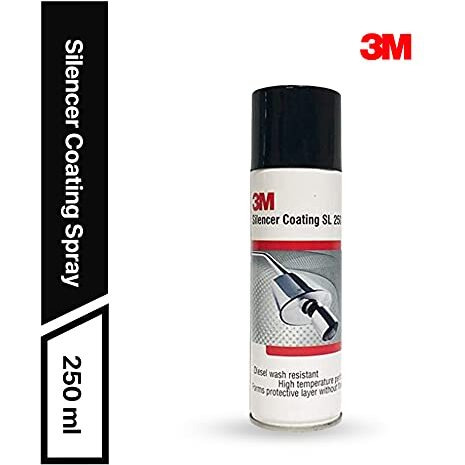 3M Silencer Coating Spray For Cars, Prevent Rust And Leak, Diesel Wash Resistance (160G, Silver)