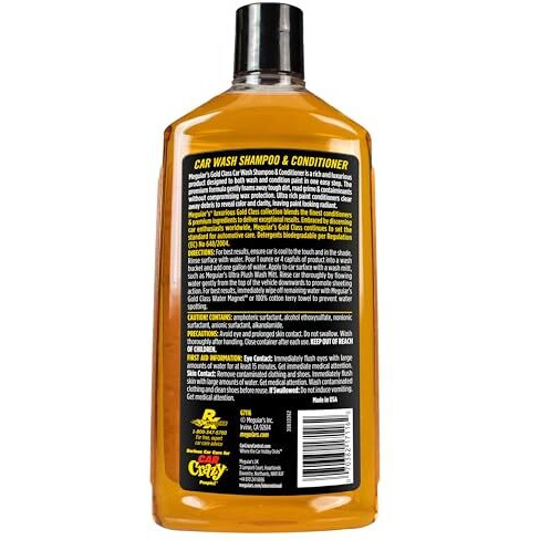 Meguiar's Gold Class Car Wash Shampoo (473 Ml) | Pleasant Fruity Odour | Rich Suds That Gently Foams Away Tough Dirt, Road Grime And Contaminants | Paint Looks Radiant | Safe On All Paint Types